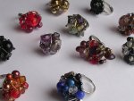 Rings, Earrings and bag charms